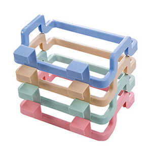 Kitchen Hanging Cabinet <b>Door</b> Trash Rack Single Layer Plastic Bag Holder Easy Installation Kitchen Storage - Product Image 5