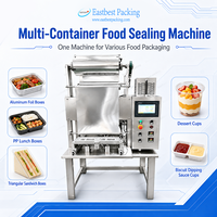 Machine de scellage thermique pour barquettes alimentaires en acier inoxydable, personnalisable, flexible, pour emballages de boulangerie, petites productions, avec écran tactile