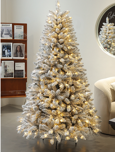 Vente en gros de luxe 4ft 5ft 6ft 7ft 7.5ft 8ft 9ft 10ft PE PVC Neige Floqué Qualité <span class=keywords><strong>Sapin</strong></span> Artificiel Arbres de Noël - Product Image 6