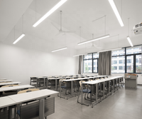 Bureau d'école contemporain en acier Hengfeng VIVI, design écologique et durable, porte-gobelet, usage individuel pour les élèves, pour les espaces commerciaux