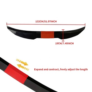 Spoiler Universal de Techo para Ventanilla Trasera de Coche Estilo Cuchilla ABS, Alerón Ajustable Sin Perforación para Maletero, Accesorios para Tuning de Coches - Product Image 5