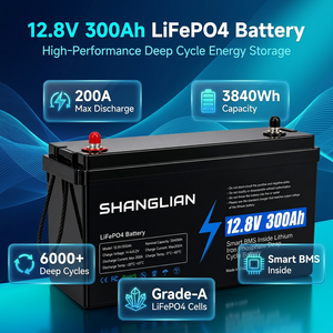 <span class=keywords><strong>Batterie</strong></span> au lithium LiFePO4 12,8 V 300 Ah à décharge profonde <span class=keywords><strong>pour</strong></span> camping-car, remplacement de <span class=keywords><strong>batterie</strong></span> au plomb-acide <span class=keywords><strong>pour</strong></span> système d'alimentation solaire <span class=keywords><strong>auxiliaire</strong></span> domestique - Product Image 2