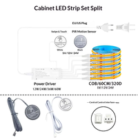 Bande lumineuse LED COB à intensité variable RoHS CE avec contrôleur tactile pour éclairage domestique