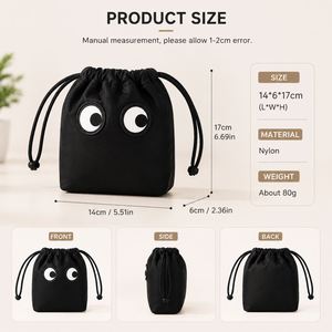 Custom Nylon <b>Drawstring</b> Pouch Cute Cartoon <b>Makeup</b> <b>Bag</b> Travel Storage <b>Bag</b> Mini Organizer Pouch Cosmetic <b>Bag</b> OEM ODM - Product Image 3