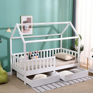 Bambini <span class=keywords><strong>singolo</strong></span> solidwood telaio-<span class=keywords><strong>letto</strong></span> con sottoletto cassetti materasso - Product Image 1