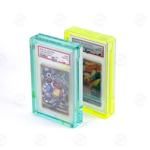 Factory Direct UV Resistant Magnetic Closure Clear Acrylic Graded Slab Holder Customizable Color Logo Easy Assembly for <b>Display</b> - Product Image 6