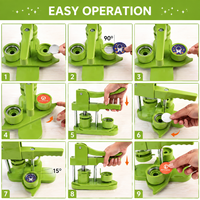 58 mm Ronde Badge Knopmaakmachine Handleiding Speldmaker 100 Stuks Badges Set Kit voor DIY Cadeaus Knutselen