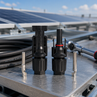Connecteur de câble mâle-femelle étanche de haute qualité pour système de connexion d'extension de panneaux solaires MC4, contact en cuivre pour PV solaire