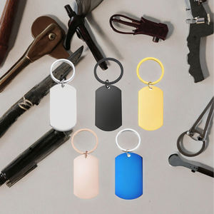 سلسلة مفاتيح من الفولاذ المقاوم للصدأ رائجة البيع، هدية كرتونية قابلة للنقش الشخصي والطباعة الحرارية، مصنوعة من سبائك النحاس - Product Image 3