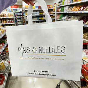 Eco-friendly Custom Logo Black Non-woven Bag Supermarket Shopping Bag Reusable Tote Bag with Your Own Design Printed - Product Image 2