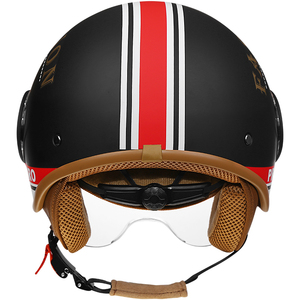 Mũ bảo hiểm xe máy kiểu dáng mở mặt, đạt chuẩn DOT, kính chắn gió kép, thiết kế cổ điển dành cho nam nữ, phù hợp với xe mô tô, xe cruiser, xe bobber, xe chopper - Product Image 4