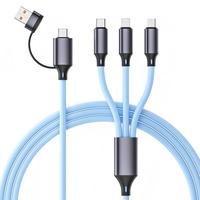 Câble de charge multi-USB, connecteur de charge rapide 6 en 1 avec adaptateur Type C/Micro/IOS pour tous les smartphones