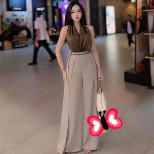 Conjunto de ropa elegante de 2 piezas para mujer Yuhong, fácil de usar, estilo natural, lavable, embalaje personalizado, fabricado en Vietnam. - Product Image 4
