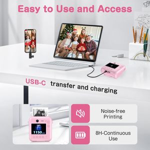 48MP Enfants Appareil Photo Numérique Impression Instantanée Cadeau D'anniversaire De Noël <span class=keywords><strong>Selfie</strong></span> Outil Toddle Jouet 1080P Résolution Vidéo Caméra Instantanée - Product Image 5