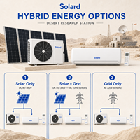Climatiseur solaire hybride à onduleur DC 36000 BTU 3 tonnes mural split double alimentation domestique avec compresseur SANYO R410A et fonction chauffage