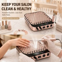 Colector de Polvo de Uñas y Taladro 2 en 1 Directo de Fábrica, Aspiradora de Manicura de 80W con Succión Potente y 35000 RPM