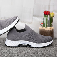 Zapatillas Casuales para Hombre 2025, Zapatillas Deportivas Tejidas, Moda Coreana, Suela Suave, Zapatos de Trabajo para Hombre
