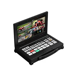 Multi-format 6ch video switcher 13.3 inch LCD education training /telemedicine/church worship/conference system live switcher