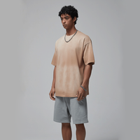 T-shirts Oversize Streetwear Délavés à l'Acide 250 GSM 100% Coton Respirants Vierge Personnalisables avec Logo pour Hommes