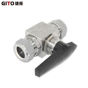 Robinet à bille en acier inoxydable 316L à double compression, haute pression, droit, pour gaz 304 - Product Image 2