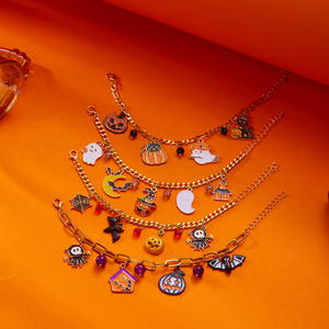 2025 superventas colgante <span class=keywords><strong>de</strong></span> Halloween combinación pulsera fantasma calabaza murciélago araña diseño <span class=keywords><strong>Web</strong></span> moda mujer pulsera <span class=keywords><strong>de</strong></span> Halloween - Product Image 2