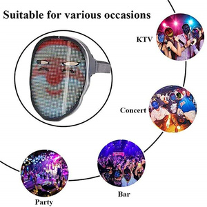 Hot bán lễ hội mặt nạ biển quảng cáo đầy màu sắc giáng sinh chuyển đổi kỹ thuật số DIY năng động Bluetooth hiển thị mặt nạ LED - Product Image 3