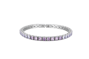 Brazaletes CZ Steel Iced Out Zirconia Cubic Chain 4mm 5mm Moda 18K Chapado en oro Moissanite Jewelry Cut Tennis Bracelet para <span class=keywords><strong>mujer</strong></span> - Product Image 5