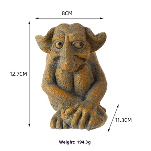 เครื่องประดับเรซินสุดสร้างสรรค์งานฝีมือในสวนด้วยกล้องจุลทรรศน์ของตกแต่งรูปปั้นวันคริสต์มาสของคนแก่แบบแห้ง - Product Image 5