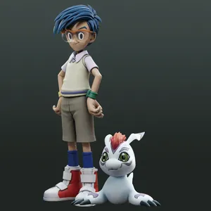 Figure da Collezione Anime per Adulti, Set di Personaggi Tai Agumon Mimi Baruemon Shuji Badaemon Gabumon Frozen, Action Figure in PVC Nuove 1:1 - Product Image 4