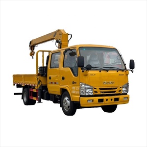 Marca japonesa ISUZU 4x2 Camión con cabina <span class=keywords><strong>de</strong></span> doble fila Montado Grúa <span class=keywords><strong>de</strong></span> 3,5 toneladas Camión grúa nueva a la venta - Product Image 1