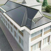 Système intégré de production d'énergie solaire pour toitures métalliques revêtues de pierre BIPV architecturales modernes