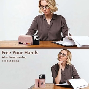 Laudtec <b>Wallet</b> Stick on with Slim 3M Sticker Match Case for iPhone 16 Pro Max Custom Luxury Matte Soft Leather Phone Case - Product Image 6