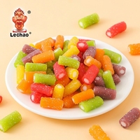 Bonbons gélifiés assortis aux saveurs de fruits, formes personnalisées, vente en gros, bonbons en vrac pour le fabricant de bonbons Lechao