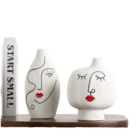 Vase en céramique de luxe Art Déco personnalisé, vente chaude, avec glaçure nacrée, vase de table écologique pour la décoration de la maison