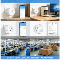 Prise intelligente de surveillance de la consommation d'énergie FY11 US |   Minuteur de prise WiFi Ewelink compatible Alexa Google Home |   Sortie 10A/16A Portée 50m |   Prise intelligente OEM