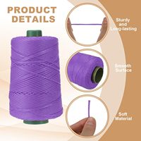 Cordon en macramé 100 % polyester de 3 mm, corde épaisse tressée pour tapis au crochet, artisanat DIY, suspensions murales, porte-plantes, chaussures