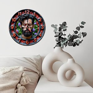 Round Wooden <b>Wall</b> <b>Clock</b> 25x25Cm Modern Rustic <b>Silent</b> Home Cafe Bar Decor - Product Image 4
