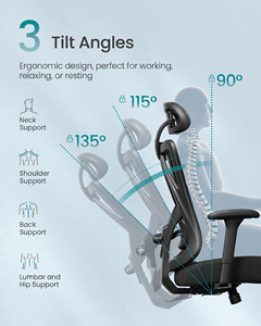 <span class=keywords><strong>Chaise</strong></span> de bureau ergonomique <span class=keywords><strong>SONGMICS</strong></span>, <span class=keywords><strong>chaise</strong></span> d'ordinateur en maille avec soutien lombaire réglable et appui-tête, <span class=keywords><strong>chaise</strong></span> de bureau - Product Image 2