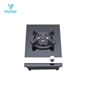 Table de cuisson à gaz encastrable à brûleur unique <span class=keywords><strong>en</strong></span> verre trempé et <span class=keywords><strong>fonte</strong></span> - Product Image 2