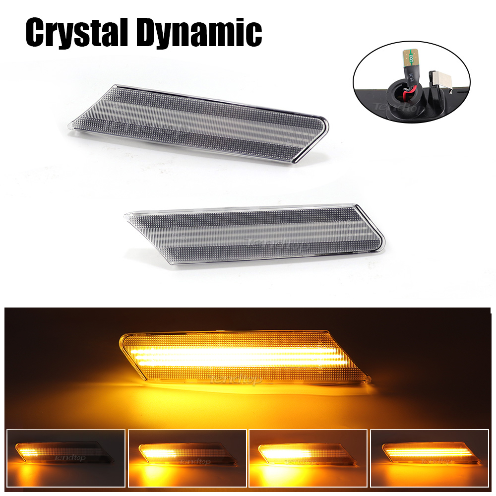 2x Crystal Amber dynamique-Super qualité