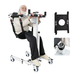 Ascenseur de transfert de patient pliable électrique assis à debout aide à la mobilité support réglable pour les personnes âgées utilisation des soins infirmiers à domicile - Product Image 1