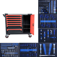 Meuble de rangement multi-tiroirs à 7 compartiments, personnalisable, en mousse EVA, pour garage et atelier, robuste, avec roues, pour 245 outils