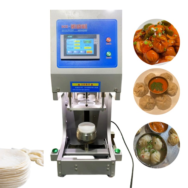 Commercial Tabletop Momo Wrapper Machine 50-90mm Electric Round Momo Skin Press for Momo Shop Snack Kitchen Easy to Operate