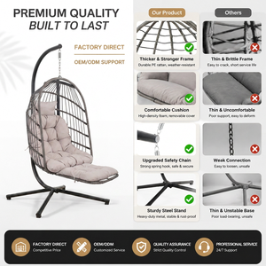 <span class=keywords><strong>Fauteuil</strong></span> <span class=keywords><strong>suspendu</strong></span> pliable personnalisé <span class=keywords><strong>avec</strong></span> <span class=keywords><strong>repose</strong></span>-<span class=keywords><strong>pieds</strong></span>, chaise suspendue réglable <span class=keywords><strong>avec</strong></span> support, résistant aux intempéries, mobilier de salon de jardin - Product Image 2