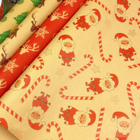 Rouleau de papier cadeau personnalisé en gros, feuille de papier d'emballage pour la décoration de cadeaux, rouleau de papier artisanal