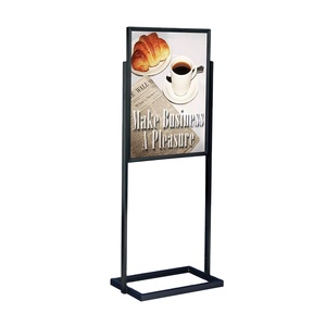 Espositore Pubblicitario Luminoso a Doppia Faccia, Supporto per Poster Digitale da Pavimento per Insegne e Cartelli - Product Image 1