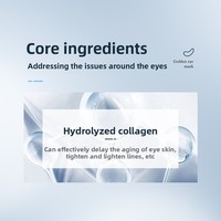 Masque pour les yeux au collagène hydrolysé, raffermissant, anti-rides, réduit les ridules, améliore les poches sous les yeux, atténue les cernes, éclaircit le contour des yeux