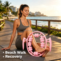 Masajeador Circular de Pantorrillas para Adultos, Hombres y Mujeres, para Relajar los Músculos de las Piernas, Herramienta Manual para el Cuidado de los Pies y Estimulación de Meridianos