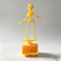 Squelette dansant transfrontalier imprimé en 3D PLA, diffuseur de bulles et ornement d'aquarium moderne et minimaliste