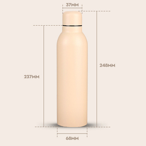 Bouteille d'eau sport isotherme Skirton personnalisée à double paroi en acier inoxydable 304, bouteille SUS 304 de 16 oz - Product Image 6